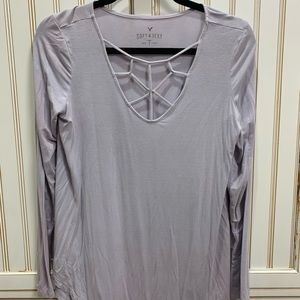 Light purple American Eagle long sleeve top.